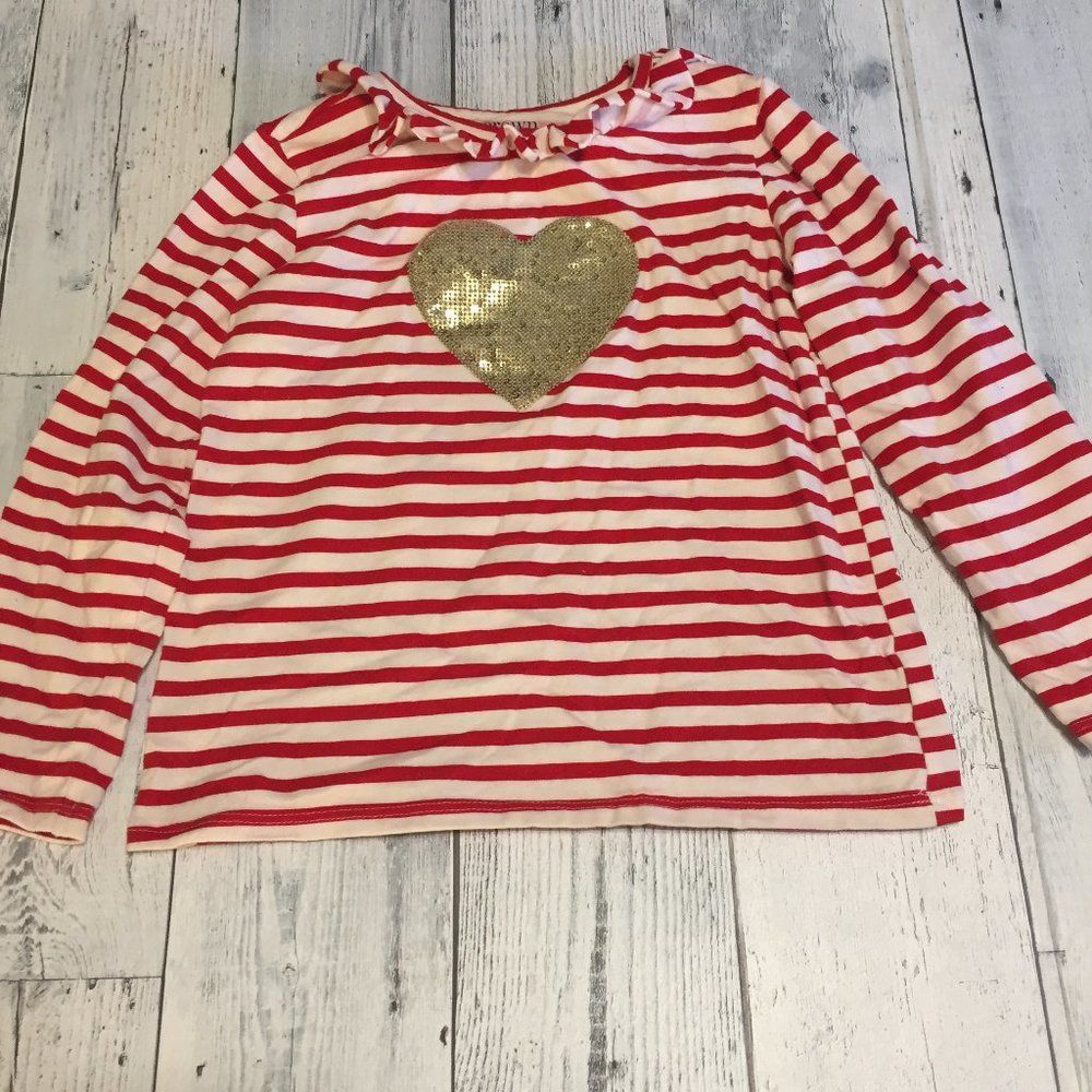 Crown & Ivy 3T Red/White Striped LS